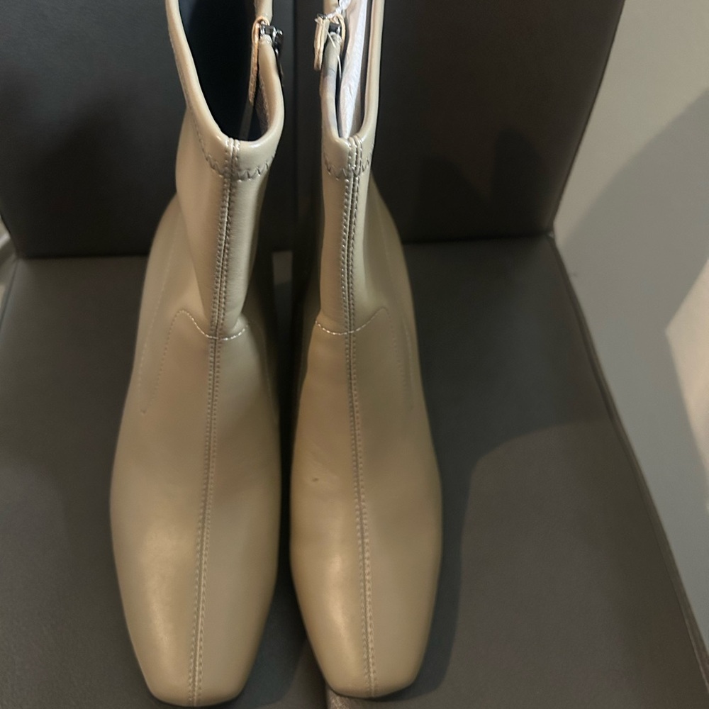 AEROSOLES Cream Ankle Boots